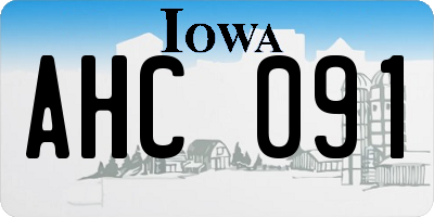 IA license plate AHC091