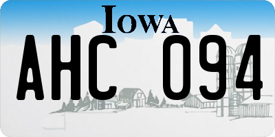 IA license plate AHC094