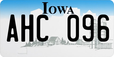 IA license plate AHC096