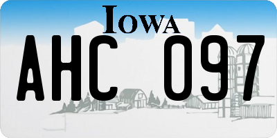 IA license plate AHC097