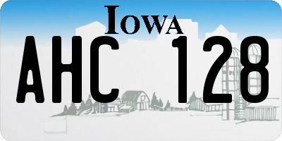 IA license plate AHC128