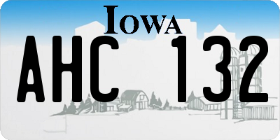 IA license plate AHC132