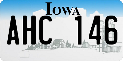 IA license plate AHC146