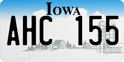 IA license plate AHC155