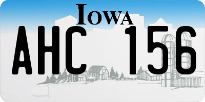 IA license plate AHC156