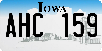 IA license plate AHC159