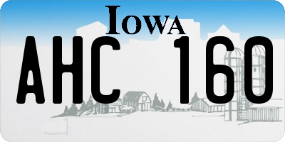 IA license plate AHC160