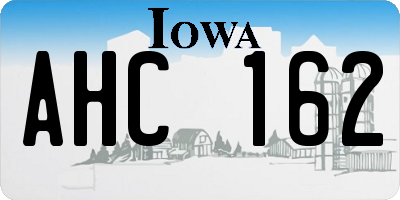 IA license plate AHC162