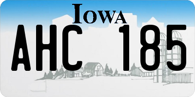 IA license plate AHC185