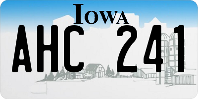IA license plate AHC241