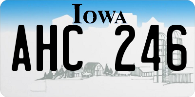 IA license plate AHC246