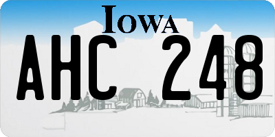IA license plate AHC248