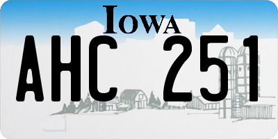 IA license plate AHC251