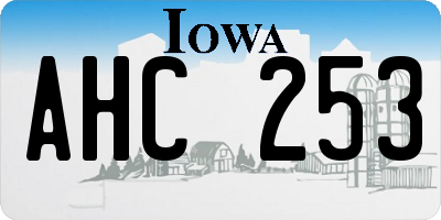 IA license plate AHC253