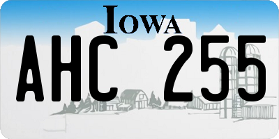 IA license plate AHC255
