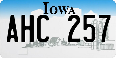 IA license plate AHC257