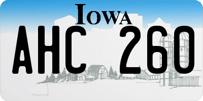 IA license plate AHC260