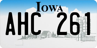 IA license plate AHC261