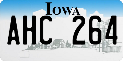 IA license plate AHC264