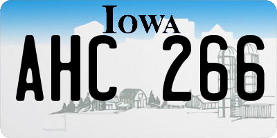 IA license plate AHC266
