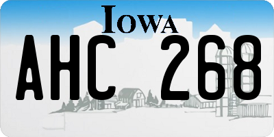 IA license plate AHC268