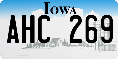 IA license plate AHC269