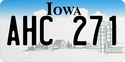 IA license plate AHC271