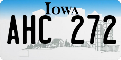 IA license plate AHC272