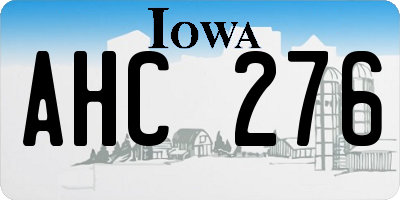 IA license plate AHC276