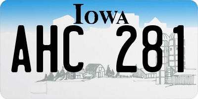 IA license plate AHC281