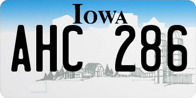 IA license plate AHC286