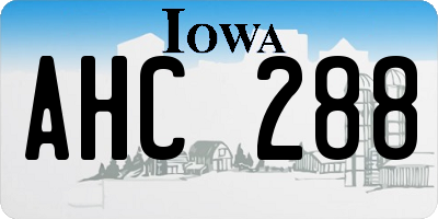 IA license plate AHC288