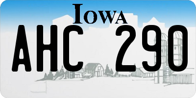 IA license plate AHC290
