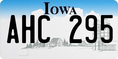 IA license plate AHC295