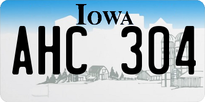 IA license plate AHC304
