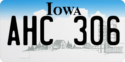 IA license plate AHC306
