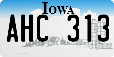 IA license plate AHC313