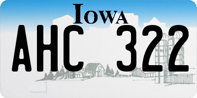 IA license plate AHC322