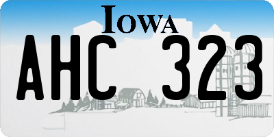 IA license plate AHC323