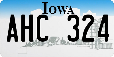 IA license plate AHC324