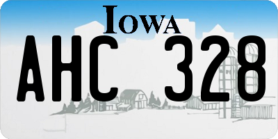 IA license plate AHC328