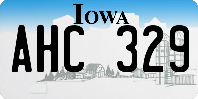 IA license plate AHC329