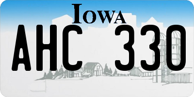 IA license plate AHC330