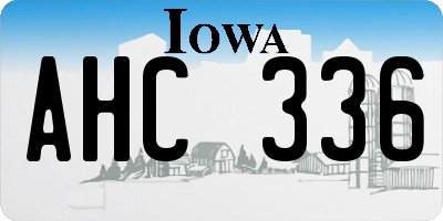 IA license plate AHC336