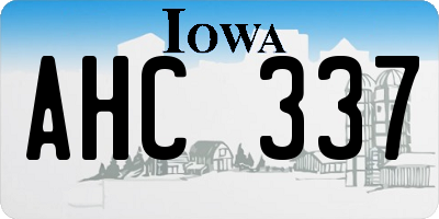 IA license plate AHC337