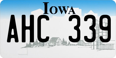 IA license plate AHC339