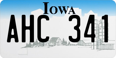 IA license plate AHC341