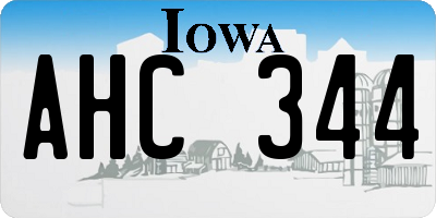 IA license plate AHC344