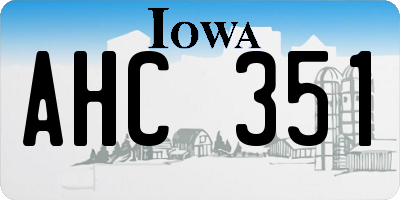 IA license plate AHC351