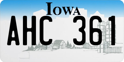 IA license plate AHC361